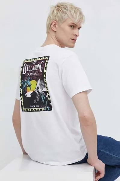 Хлопковая футболка Billabong, белый