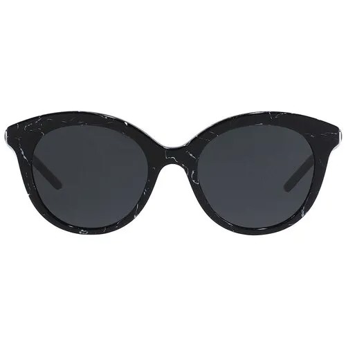 Солнцезащитные очки Prada, круглые, оправа: пластик, с защитой от УФ, для женщин, черный
