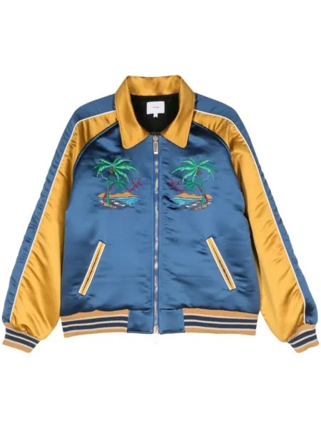 RHUDE бомбер в стиле колор-блок, синий
