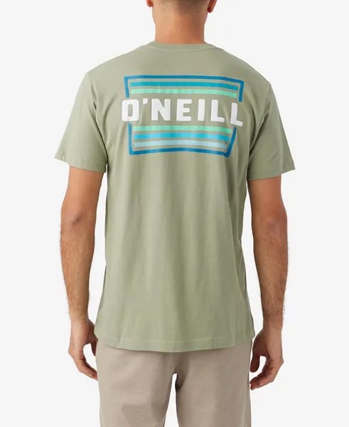 Мужская рабочая футболка с короткими рукавами из жесткой ткани O'Neill, зеленый