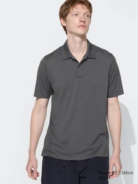 Рубашка поло dry-ex Uniqlo, серый