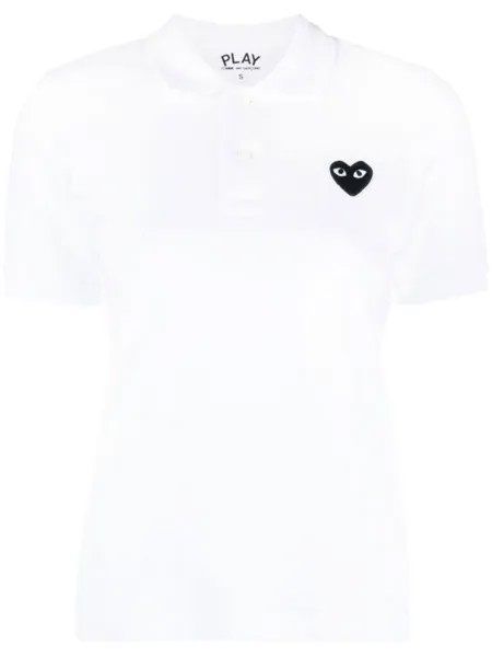 Декорированная рубашка поло с короткими рукавами Comme Des Garçons Play, белый