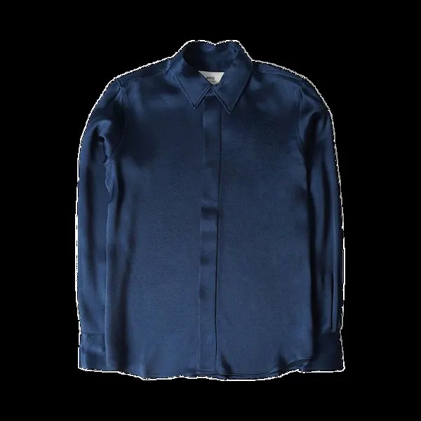Рубашка Ami Long-Sleeve 'Nautic Blue', синий