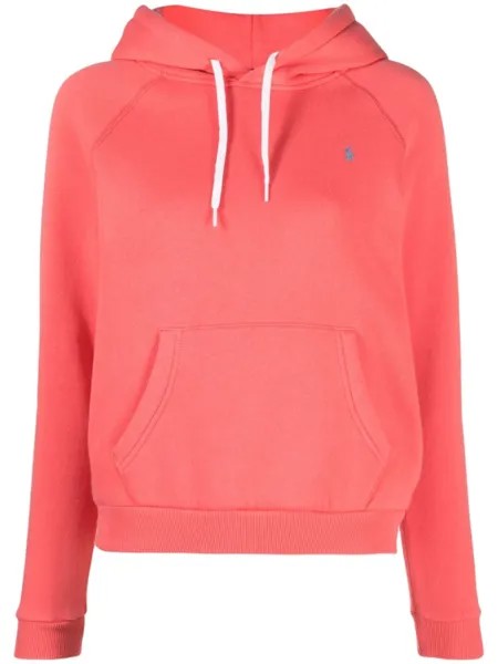 Polo Ralph Lauren худи с вышитым логотипом, красный