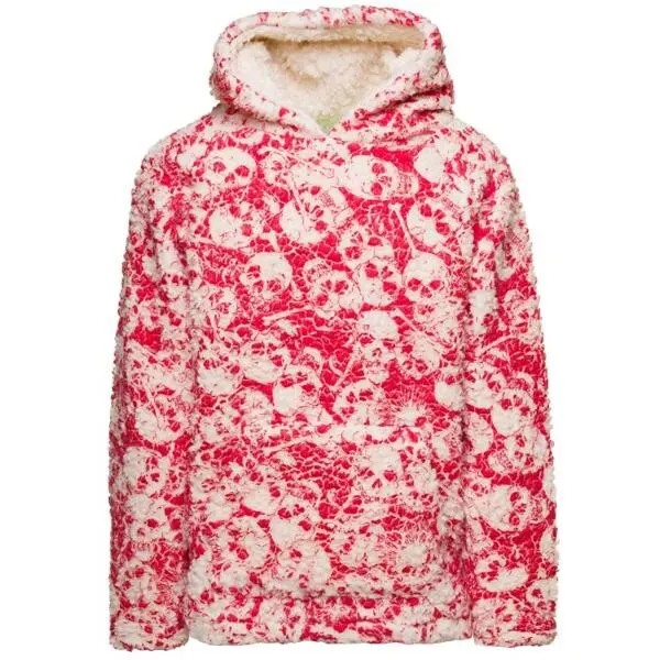 Футболка and white sweatshirt with all-over skull in fl Erl, красный