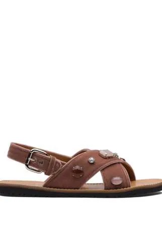 Car Shoe бархатные сандалии с кристаллами