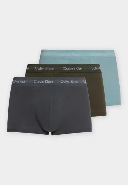 Трусики LOW RISE TRUNK 3 PACK Calvin Klein Underwear, цвет sleek grey/tourmaline/olive