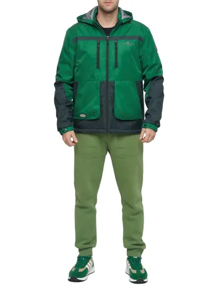 Спортивная куртка мужская NoBrand AD8815 зеленая 56 RU