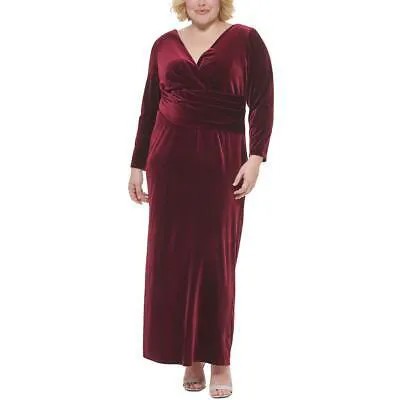 Женское фиолетовое бархатное вечернее платье Eliza J размера плюс 16 Вт BHFO 5091