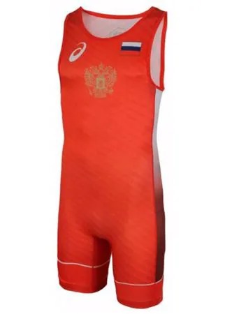 Трико мужское борцовское ASICS 2081A022 0023 WRESTLING SUIT 2081A0220023-1 размер 46 цвет красный