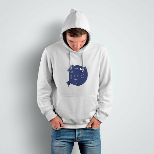 Худи Us Basic, средней длины, утепленное, размер XL, белый