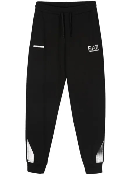 Ea7 Emporio Armani спортивные брюки с логотипом, черный