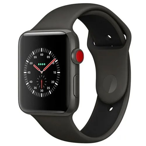 Ремешок для Apple Watch 42/44/45 mm силиконовый, темно-серый