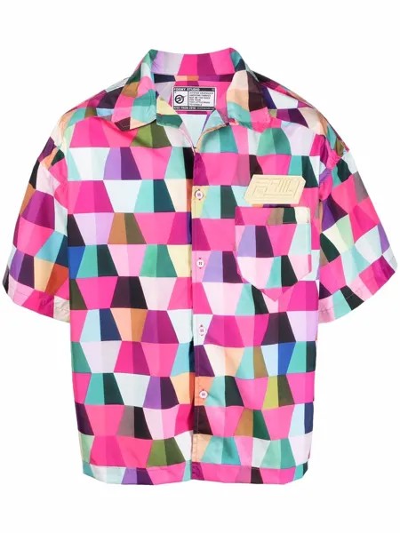 Formy Studio рубашка с короткими рукавами и геометричным принтом