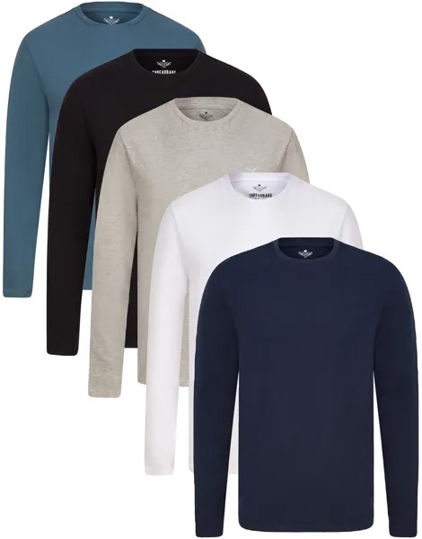 Лонгслив Threadbare Sweatshirt Oscar 5PK, цвет Navy/Grau/Schwarz/weiß/Blau