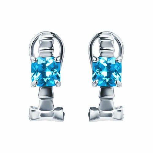 Серьги ELEMENT47, серебро, 925 проба, фианит