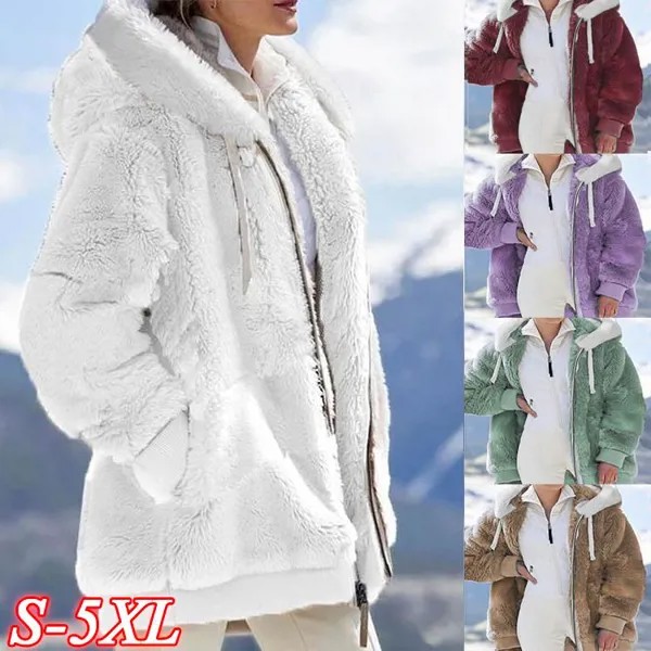 Женская теплая свободная куртка с капюшоном зима женщины с длинными рукавами цвет блок молнии пух с капюшоном теплый пальто куртка