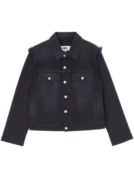 MM6 Maison Margiela джинсовая куртка с эффектом потертости, черный
