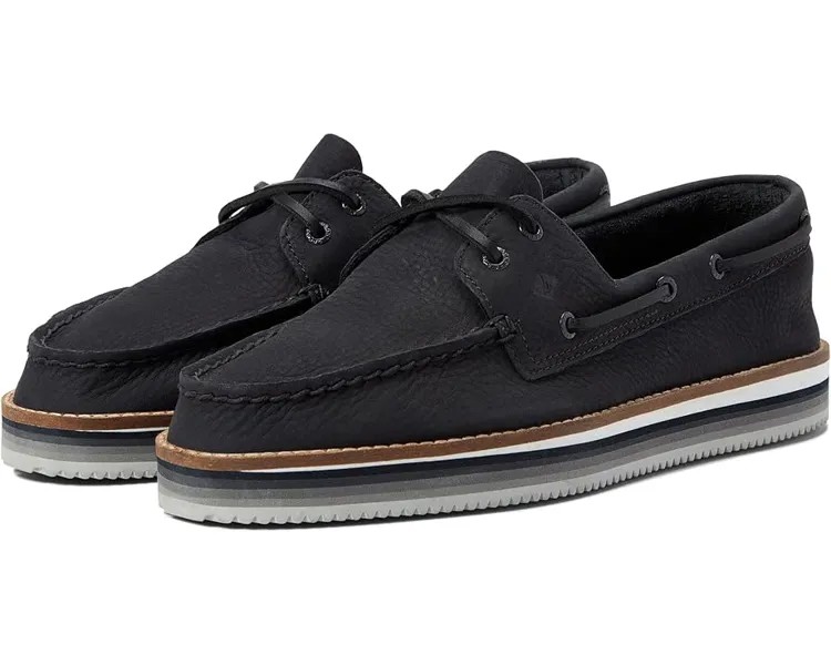 Топсайдеры Sperry A/O 2-Eye Stacked Eva Multi Stripe, черный