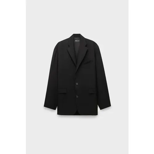 Пиджак , силуэт прямой, размер 52, черный