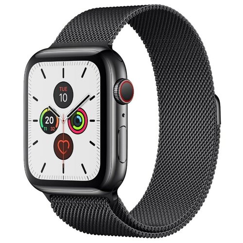 Apple Watch Series 5 GPS+ Cellular 40mm Space Black Stainless Steel Case with Space Black Milanese L