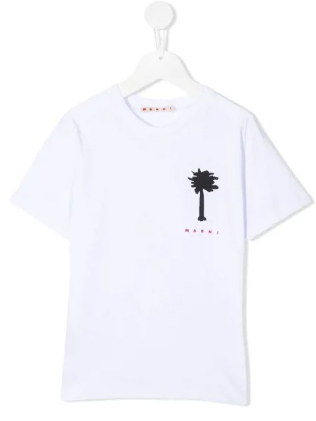 Marni Kids футболка с принтом