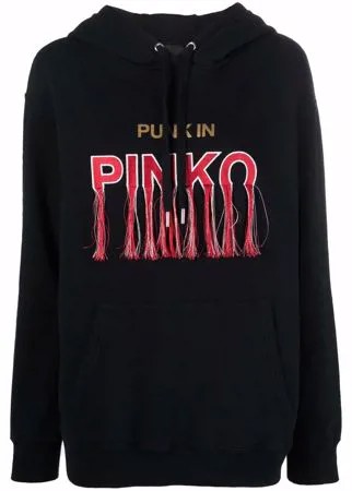 PINKO худи из органического хлопка с логотипом