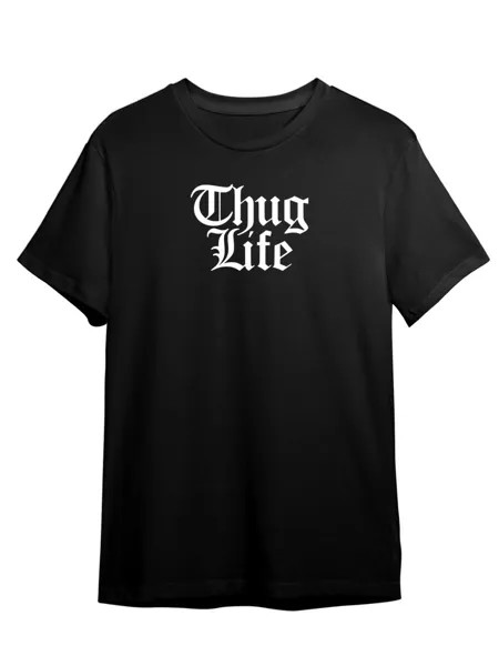 Футболка унисекс Каждому Своё Thug life/2PAC/Готика STGO13N черная 3XL