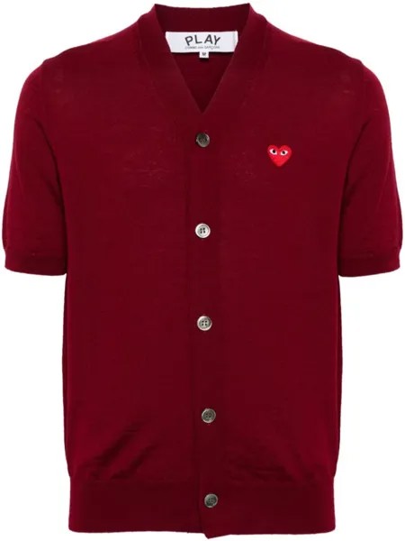 Comme Des Garçons Play шерстяной кардиган с V-образным вырезом, красный