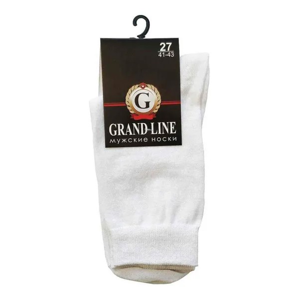 Носки мужские GRAND LINE белые 27
