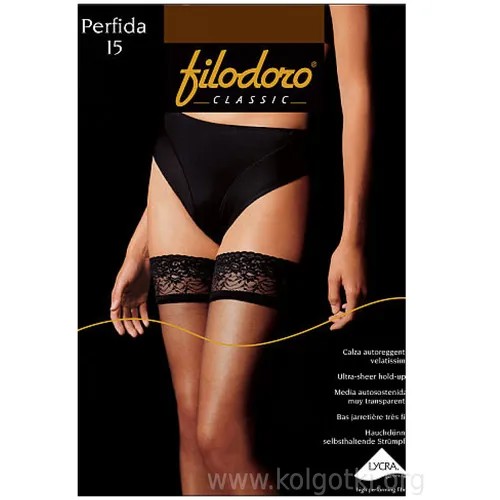 Чулки  Filodoro Classic Perfida, 15 den, матовые, размер 3, черный