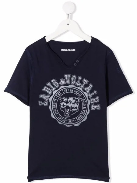 Zadig & Voltaire Kids футболка с логотипом