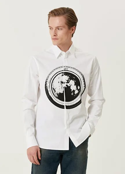Белая рубашка с детальным логотипом Off-White