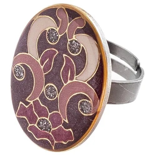 Кольцо Clara Bijoux, эмаль, фиолетовый