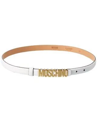 Женский кожаный ремень Moschino Logo Белый 90