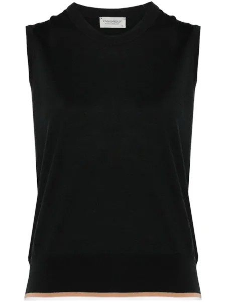 John Smedley топ Layne, черный