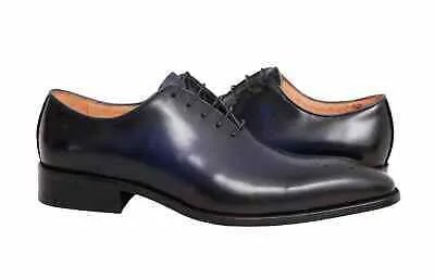 Carrucci однотонные темно-синие кожаные оксфорды цельного кроя модельные туфли