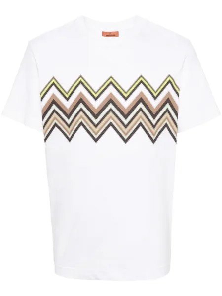 Missoni футболка с узором зигзаг, белый