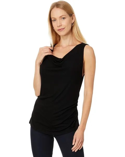 Топ Michael Stars Jeanette Cowl Neck Tank, черный