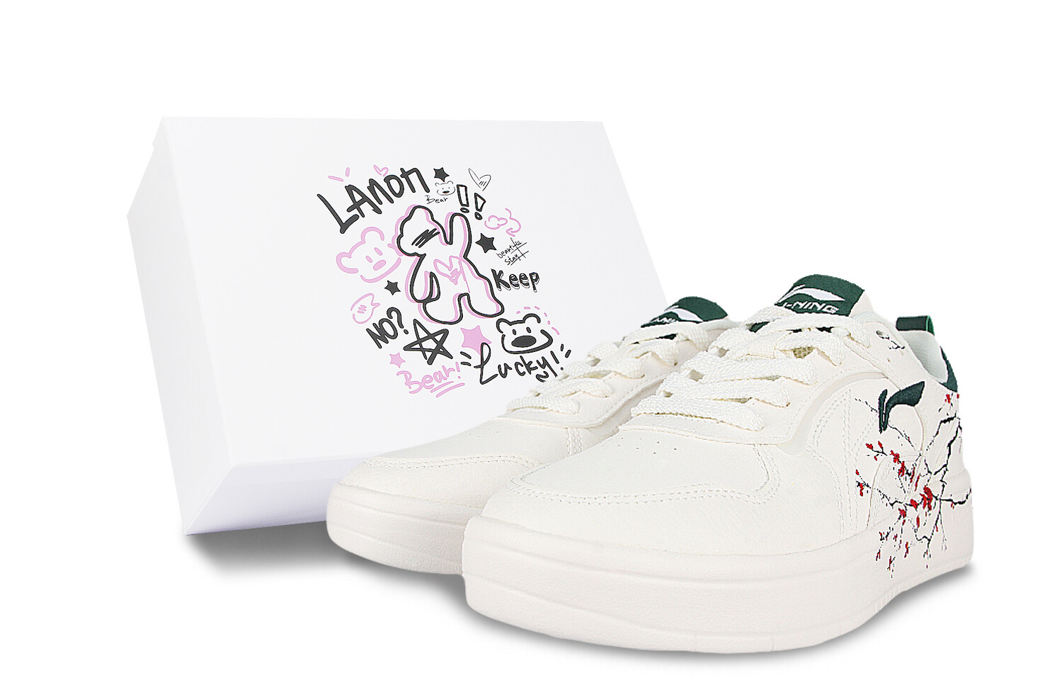 Кроссовки LINING Spike Years Skateboarding Shoes Men Low-top White, белый