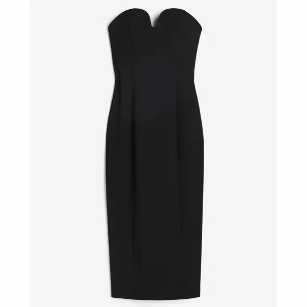 Платье H&M Twill Bandeau, черный