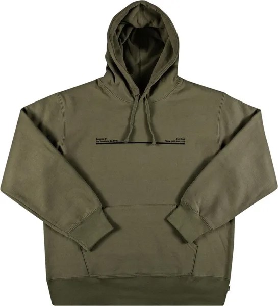 Толстовка Supreme Shop Hooded Sweatshirt - San Francisco 'Light Olive', зеленый