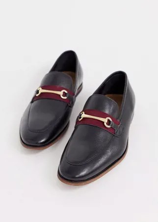 Черные кожаные лоферы WALK London Raphael-Черный