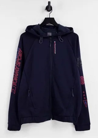 Трикотажная олимпийка с гербом Tommy Hilfiger Sport-Черный цвет