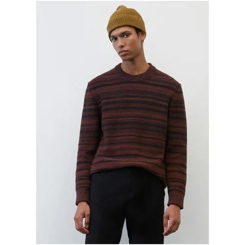 Джемпер Marc O'Polo, длинный рукав, силуэт прямой, средней длины, размер 3XL, красный, коричневый