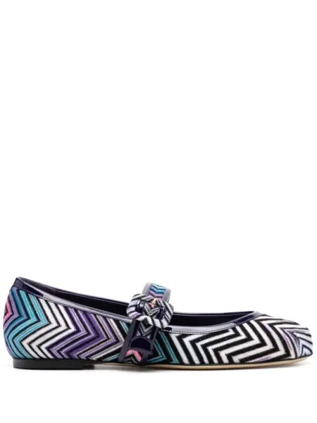 Missoni балетки волна, фиолетовый