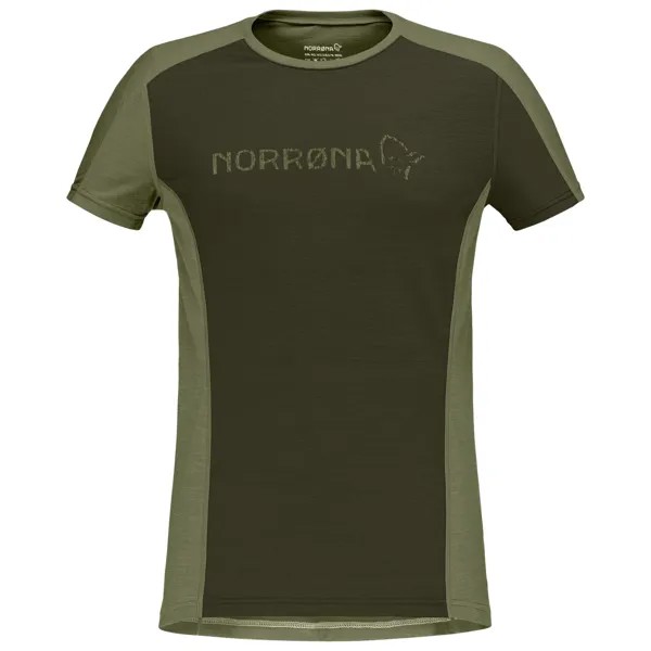 Рубашка из мериноса Norrøna Women's Falketind Equaliser Merino T Shirt, цвет Olive Night/Rosin