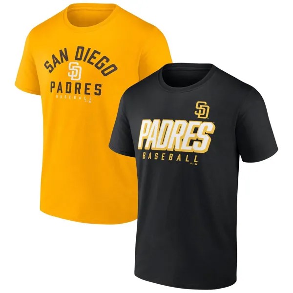 Мужской комплект футболок черного/золотого цвета с логотипом San Diego Padres Player Pack Fanatics