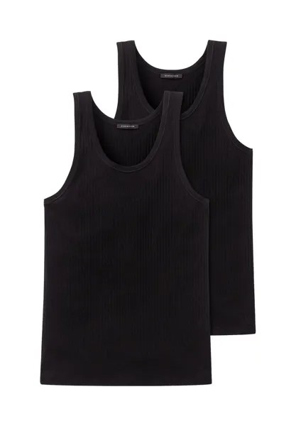 Комплект из 2 футболок/майки Cotton Essentials Authentic SCHIESSER, черный