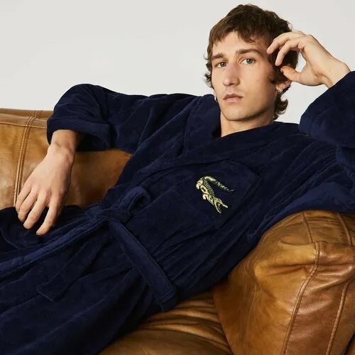 Халат  LACOSTE, размер XL, синий